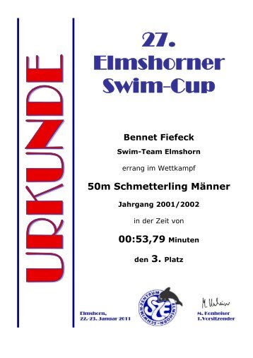 27. Elmshorner Swim-Cup - Swim-Team Elmshorn