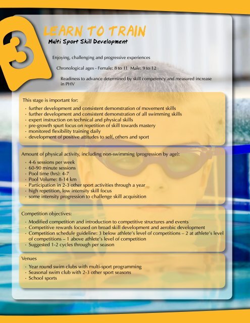 Long Term Athlete Development Strategy (LTAD) - Swimming Canada