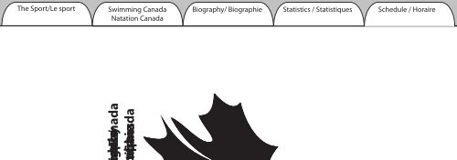 MEDIA GUIDE GUIDE MÉDIA - Swimming Canada