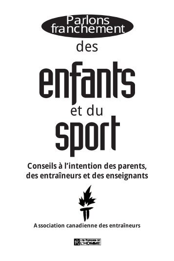 Parlons franchement des enfants et du sport - Swimming Canada