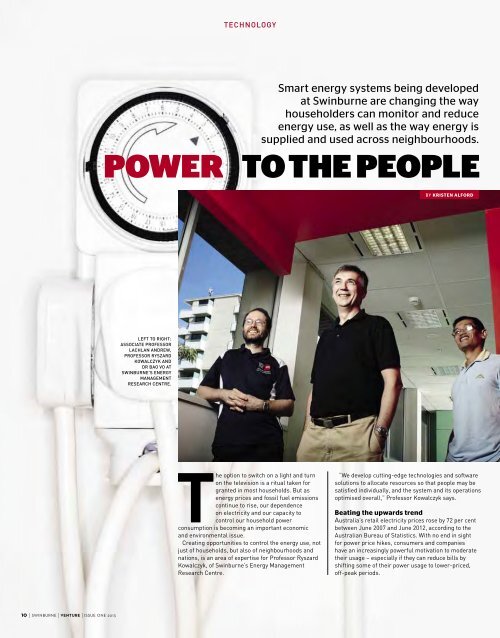 power to the people - Swinburne University of Technology