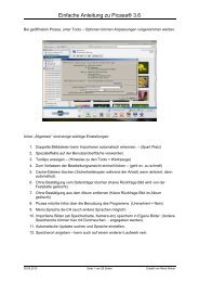 Einfache Anleitung zu Picasa 3 - Computeria Urdorf