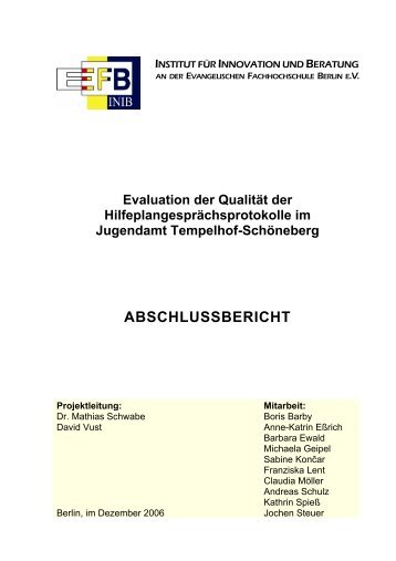 Hilfeplan - INIB - Institut für Innovation und Beratung Berlin