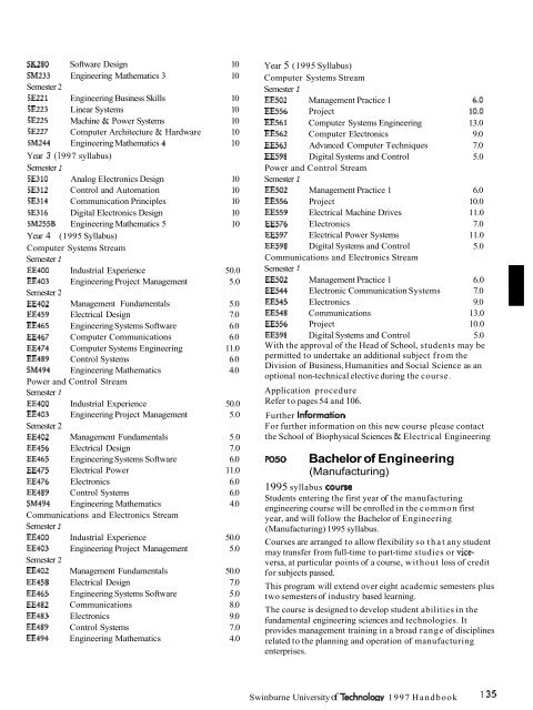 1997 Swinburne Higher Education Handbook