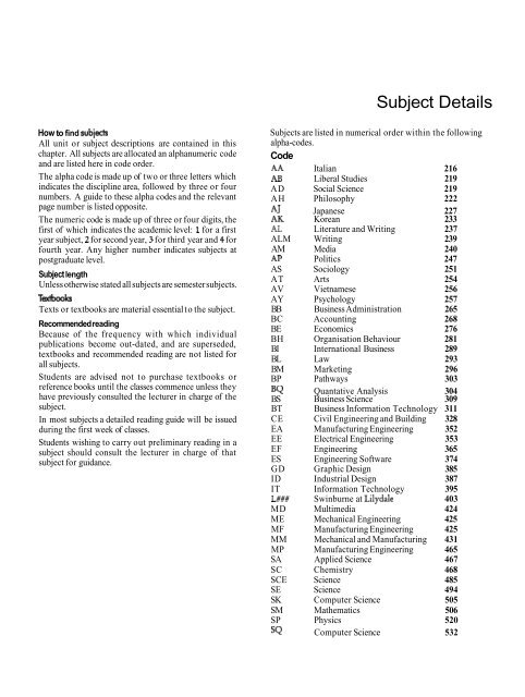 1997 Swinburne Higher Education Handbook