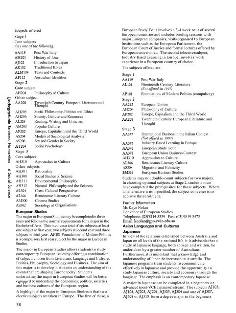 1997 Swinburne Higher Education Handbook