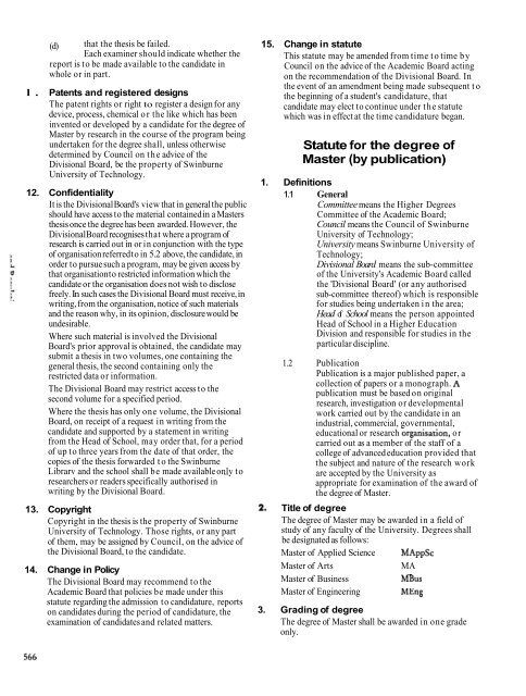 1996 Swinburne Higher Education Handbook
