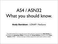 4 Byte ASNs, What you must know Andy Davidson ... - SwiNOG