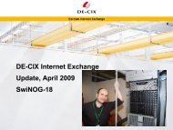 DE-CIX Update Arnold Nipper, DE-CIX - SwiNOG