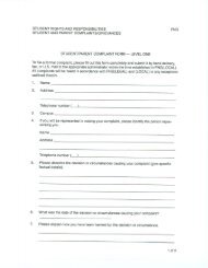 Student/Parent Complaint Form