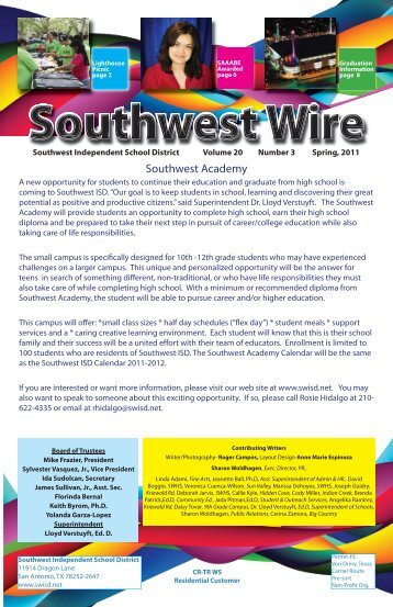 SW Spring Wire 2011.pdf - Southwest ISD