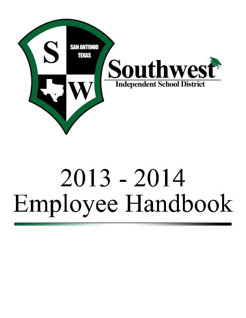 12-13 Employee Handbook Cover.psd - Southwest ISD