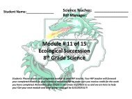 Module 11 - Ecological Succession