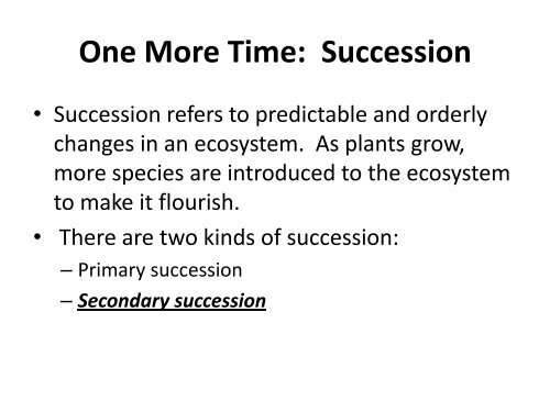 Module 11 - Ecological Succession