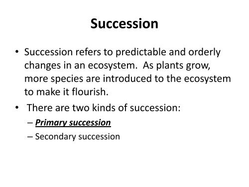 Module 11 - Ecological Succession
