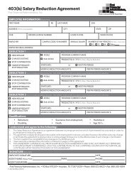 403(b) Salary Reduction Agreement