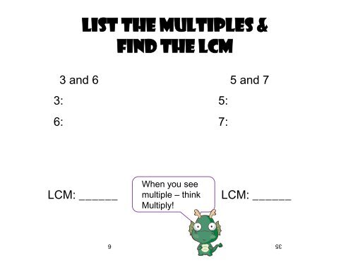 Module # 2 of 15 Least Common Multiple 6th Grade