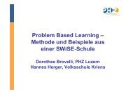 Problem Based Learning â Methode und Beispiele aus einer SWiSE ...