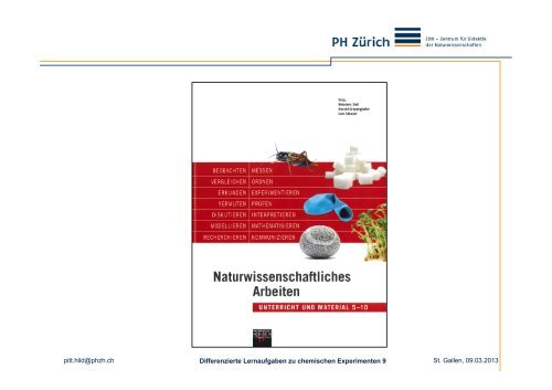 Differenzierte Lernaufgaben zu chemischen Experimenten - SWiSE