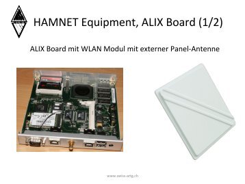 HAMNET Equipment, ALIX Board (1/2) - swiss-artg