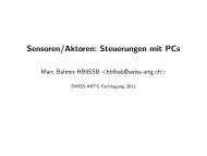 Sensoren/Aktoren: Steuerungen mit PCs - swiss-artg