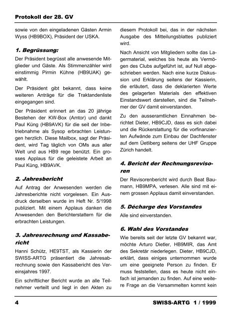 1999-1 - Swiss ARTG