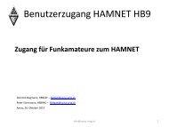 Zugang für Funkamateure zum HAMNET - swiss-artg