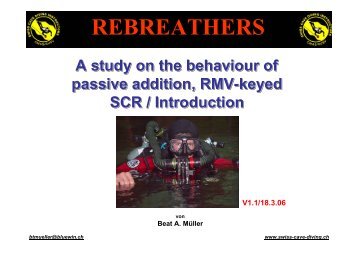 REBREATHERS - bei Swiss-Cave-Diving