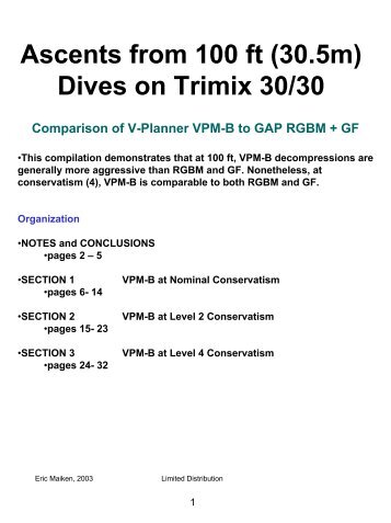 100-ft Air Dives - Decompression.org