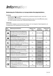 Bedeutung der PrÃ¼fzeichen an transportablen DruckgasbehÃ¤ltern