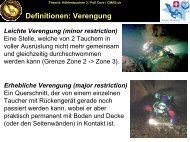 Engnisse (restrictions, squeezes) - bei Swiss-Cave-Diving