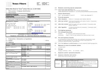 Safety Data Sheet for Tenax Â® carbon fibre acc. to 93/112/EU