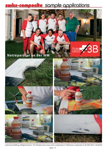 Bilder, was unsere Kunden bauen. - Suter Swiss-Composite Group