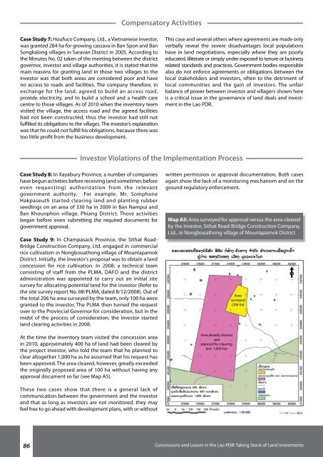 Concessions and Leases in the Lao PDR