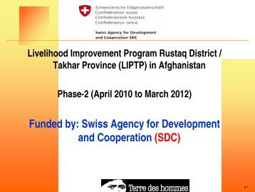 Funded by: Swiss Agency for Development and Cooperation (SDC)