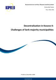 Decentralization in Kosovo II: Challenges of Serb majority ...