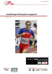 Ausbildungs-Philosophie Langsprint