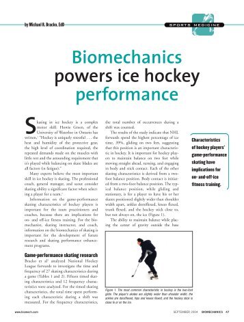 Game-performance skating research - Swiss Ice Hockey