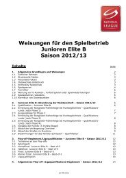 Weisungen fÃ¼r den Spielbetrieb Junioren Elite B ... - Swiss Ice Hockey