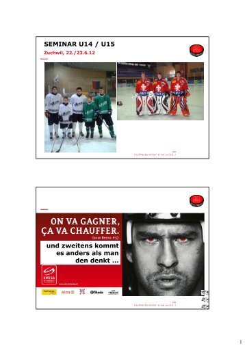 Spezialkurs U14/U15 - Einstieg, Auftrag ... - Swiss Ice Hockey