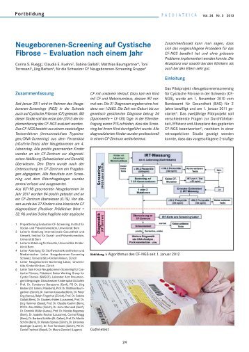 Neugeborenen-Screening auf Cystische Fibrose â Evaluation nach ...