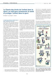 La Charte des droits de l'enfant dans le sport - SociÃ©tÃ© suisse de ...