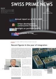 Record figures in the year of integration Annual ... - Swiss Prime Site