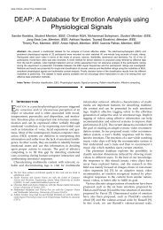 DEAP: A Database for Emotion Analysis using Physiological Signals