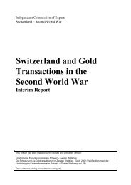 Switzerland and Gold Transactions in the Second World War