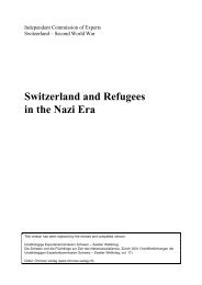 Switzerland and Refugees in the Nazi Era - UnabhÃ¤ngige ...