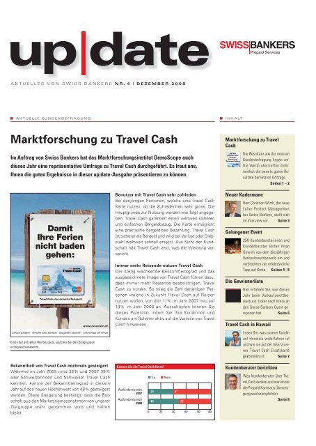 Marktforschung Zu Travel Cash Swiss Bankers