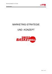 Marketing-Strategie und -Konzept - Swiss Basketball