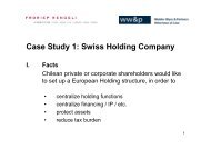 Case Study 1: Swiss Holding Company
