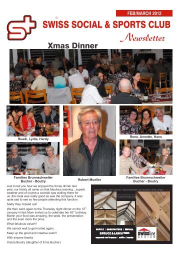 Newsletter February/March 2012 - Swiss Social & Sports Club